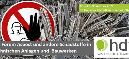 Werbebanner für das Forum Asbest im Haus der Technik in Essen | © Forum Asbest - HDT