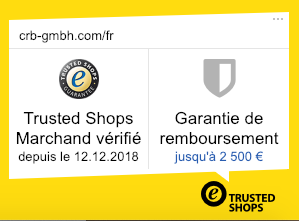 Französische Trusted Shops Zertifizierung für den Asbest-Analyse Shop von CRB